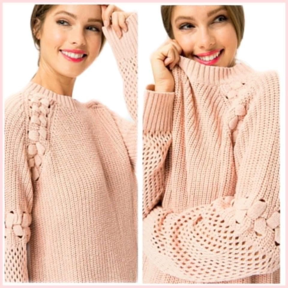 Oversized Blush Pink Sweater